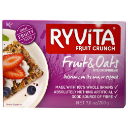 Ryvita, Фруктовый кранч, хрустящий рисовый хлеб рисом и овсянкой, 7 унций (200 г)