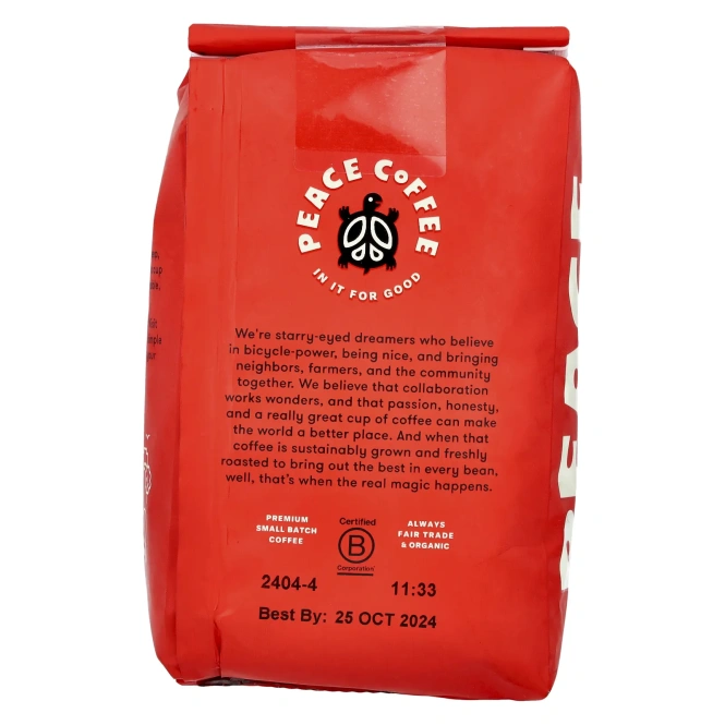 Peace Coffee, Birchwood Breakfast Blend, органический кофе, зерновой, средняя обжарка, 340 г (12 унций)