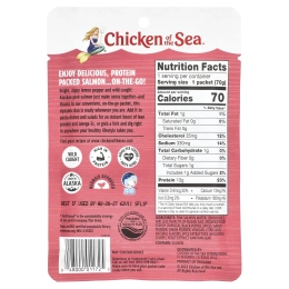 Chicken of the Sea, Аляскинская горбуша из дикого улова, лимонный перец, 70 г (2,5 унции)