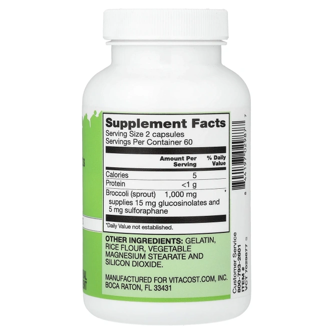 Vitacost, Broccoli Sprouts, 120 Capsules (500 mg per Capsule)