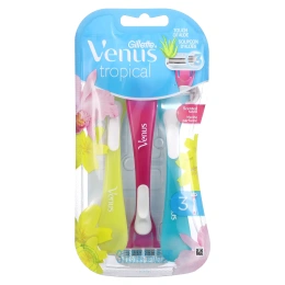 Gillette, Venus, одноразовый бритвенный станок, тропический аромат, 3 станка