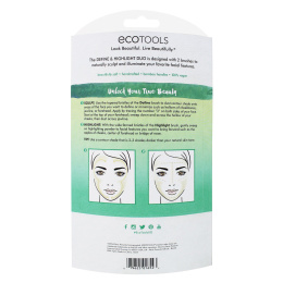 EcoTools, набор для нанесения бронзера и хайлайтера, 2 Кисточки