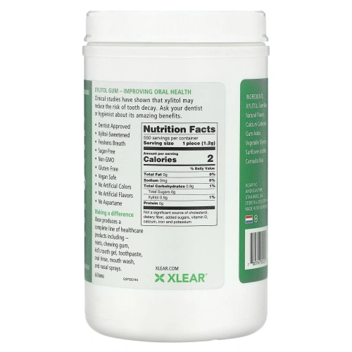 Xlear, Natural Spearmint Gum, Sugar Free, 600 Count, (648 g)