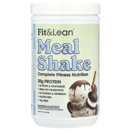 Fit & Lean, Заменитель еды с функцией сжигания жира, Печенье и сливки, 1,0 фунт (450 г)