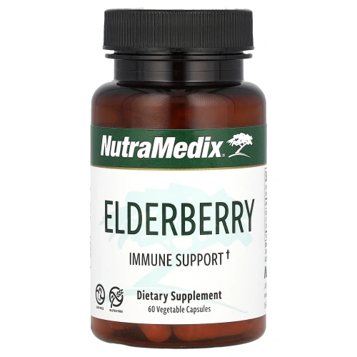 NutraMedix, бузина, поддержка иммунитета, 60 вегетарианских капсул