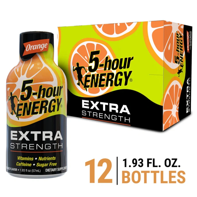 5 Hour Energy, Особо крепкий. Апельсин 12 бутылок