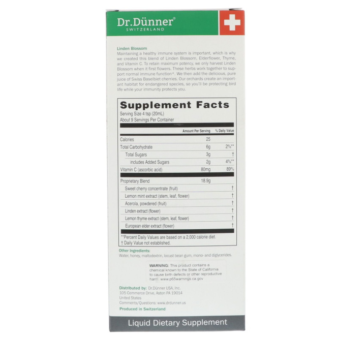Dr. Dunner, USA, Липовый цвет, 5,9 ж. унц. (175 мл)