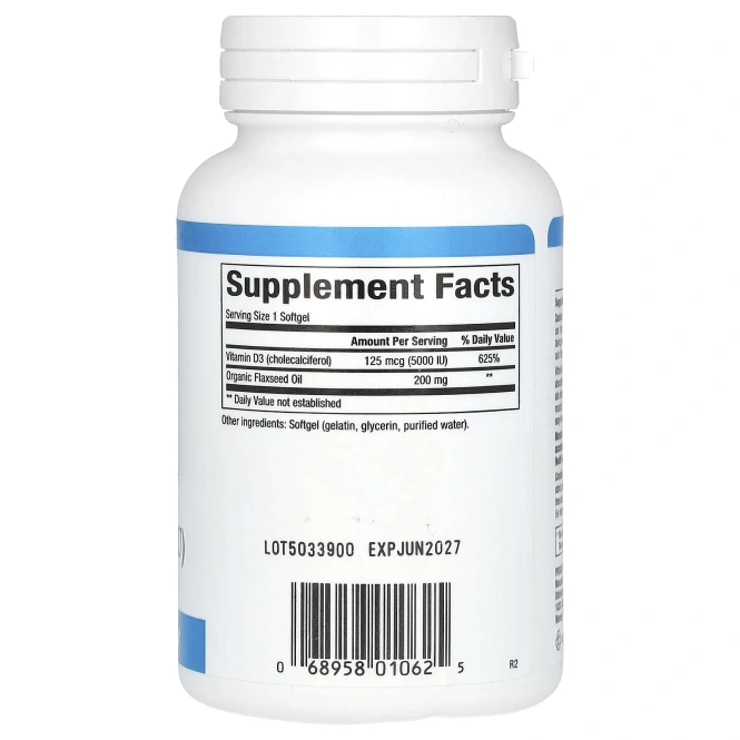 Natural Factors, Vitamin D3, 5000 МЕ, 360 Softgels