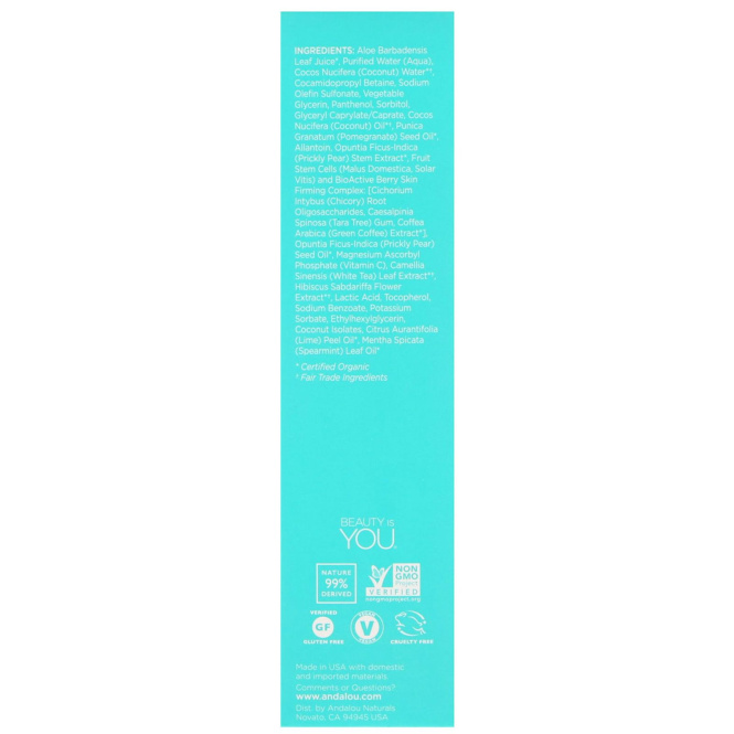 Andalou Naturals, Очищающее и укрепляющее кожу средство с кокосовым молоком, восстановление кожи, 5,5 ж. унц. (163 мл)