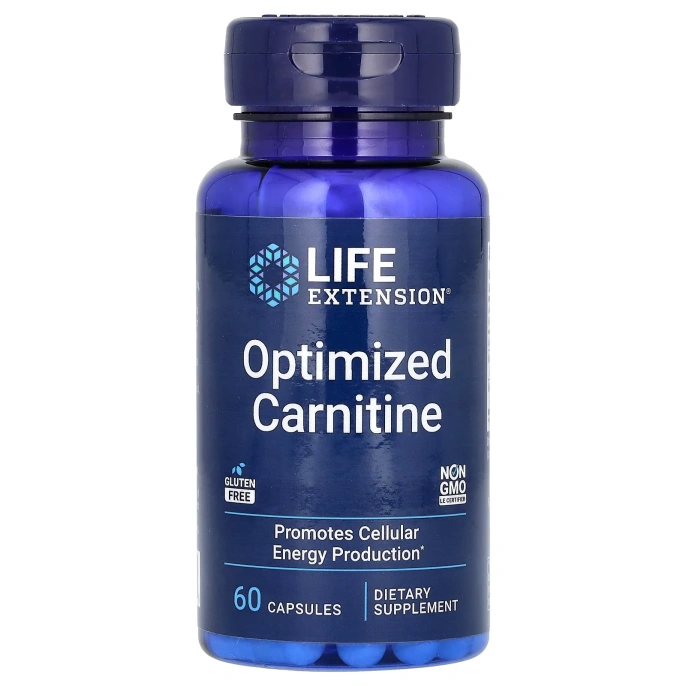 Life Extension, Оптимизированный карнитин, 60 вегетарианских капсул