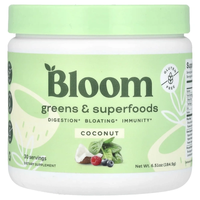 Bloom, Greens & Superfoods, кокос, 184,5 г (6,51 унции)