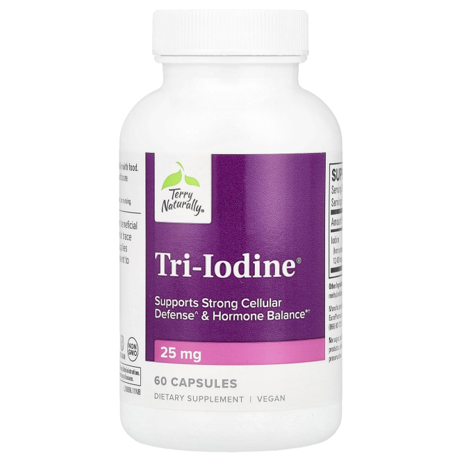 EuroPharma, Terry Naturally, Tri-Iodine, 25 мг, 60 капсул