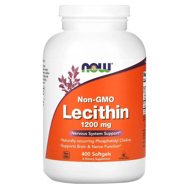 Lecithin NOW Лецитин 1200 мг, 400 желатиновых капсул