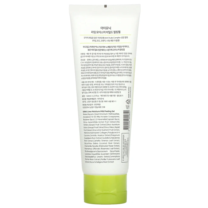 iUNIK, мягкий увлажняющий гель-скраб с лаймом, 120 мл