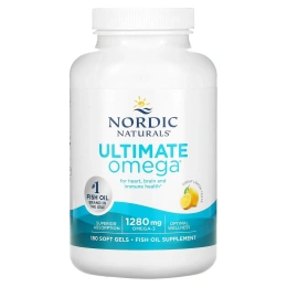Nordic Naturals Ultimate Omega высокоэффективные Омега-3 кислоты со вкусом лимона 1280 мг, 180 мягких капсул