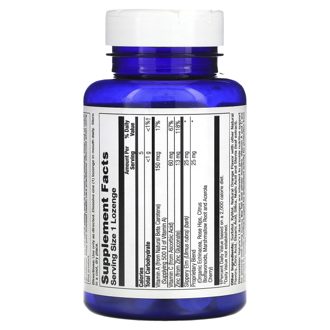 Nature's Life, Леденцы с цинком, апельсин`` 50 пастилок