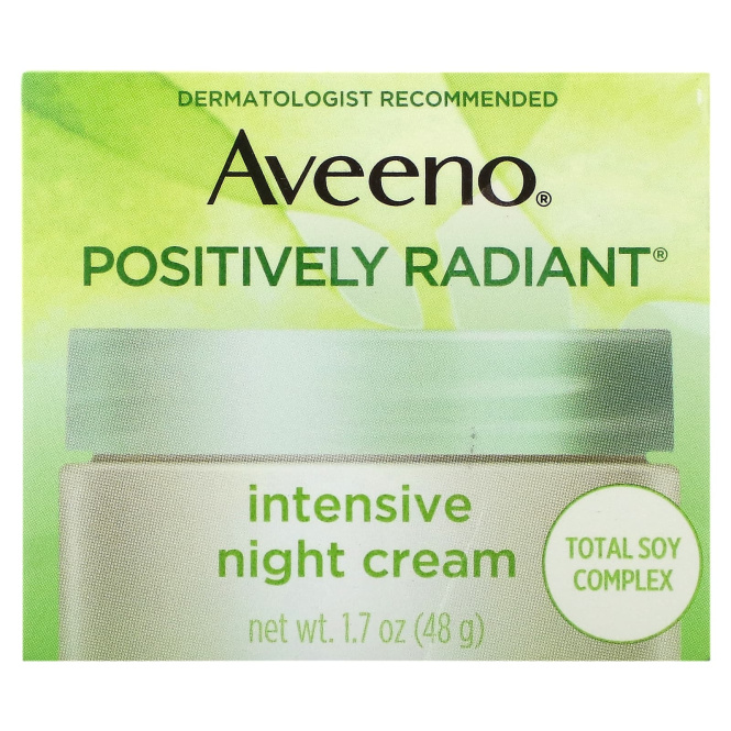 Aveeno, Active Naturals, Positively Radiant, ночной крем интенсивного действия, 1,7 унц. (48 г)