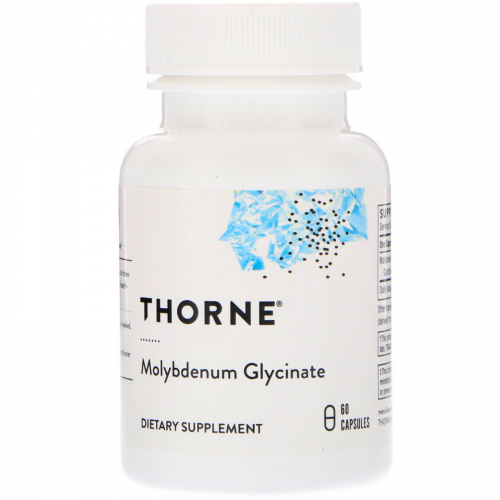 Thorne Research, Глицинат молибдена, 60 капсул