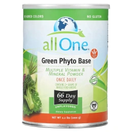 All One, Nutritech, Multiple Vitamins & Minerals - Зеленая Фито-Основа Без запаха 2,2 фунта