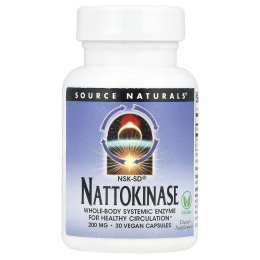 Source Naturals, NSK-SD®, наттокиназа, 200 мг, 30 веганских капсул