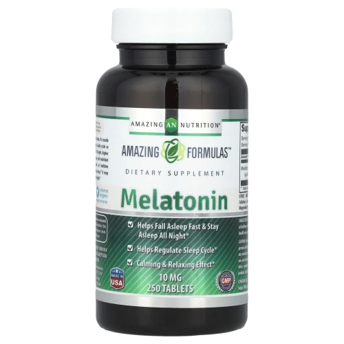 Amazing Nutrition, Мелатонин, 10 мг, 250 таблеток