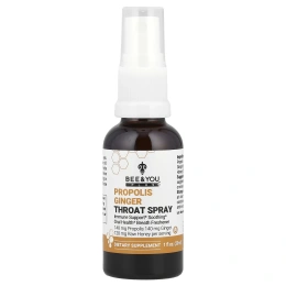 Bee & You, Спрей для горла с прополисом и имбирем, 30 мл (1 жидк. Унция)