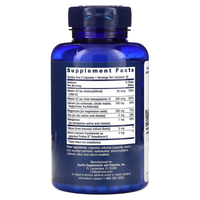 Life Extension, Bone Restore, с витамином K2, 120 капсул