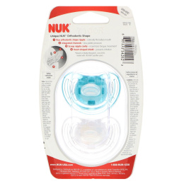 NUK, Ортодонтические пустышки для мальчиков от 0-6 месяцев, с притоком воздуха, 2 шт