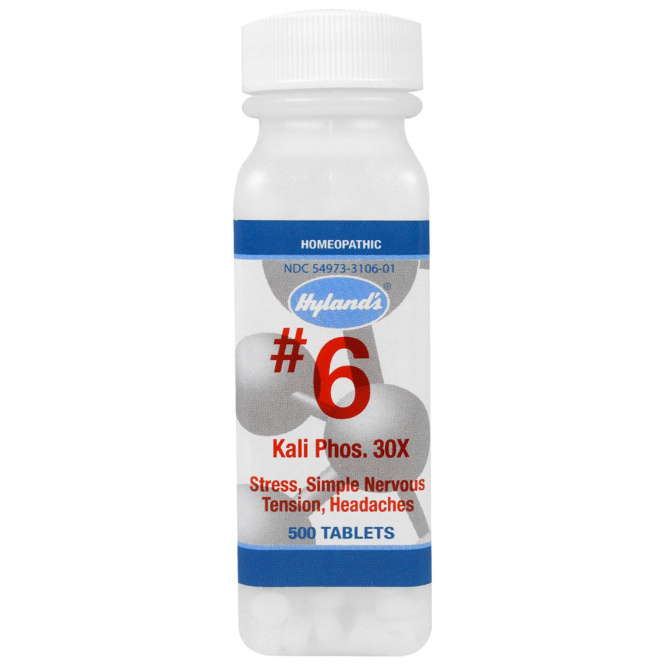 Hyland's Naturals, №6, Калий и фосфор 30X, 500 таблеток