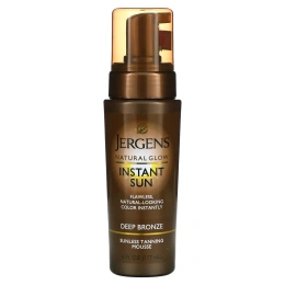 Jergens, Мусс для автозагара Natural Glow, Instant Sun, оттенок Deep Bronze, 177 мл