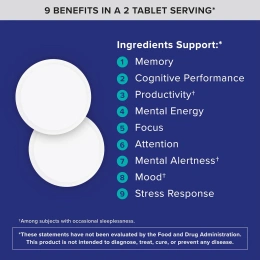 Qunol, Brain Health, Memory Plus, со вкусом ягод и цитрусов, 60 жевательных таблеток