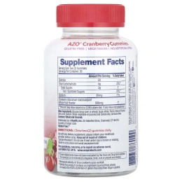 Azo, Жевательные таблетки с клюквой, смешанный вкус ягод, 72 жевательные таблетки с натуральным вкусом