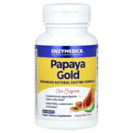 Enzymedica, Papaya Gold, папайя и мята, 60 таблеток