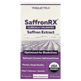 Triquetra Health, SaffronRX®, экстракт шафрана, 30 капсул