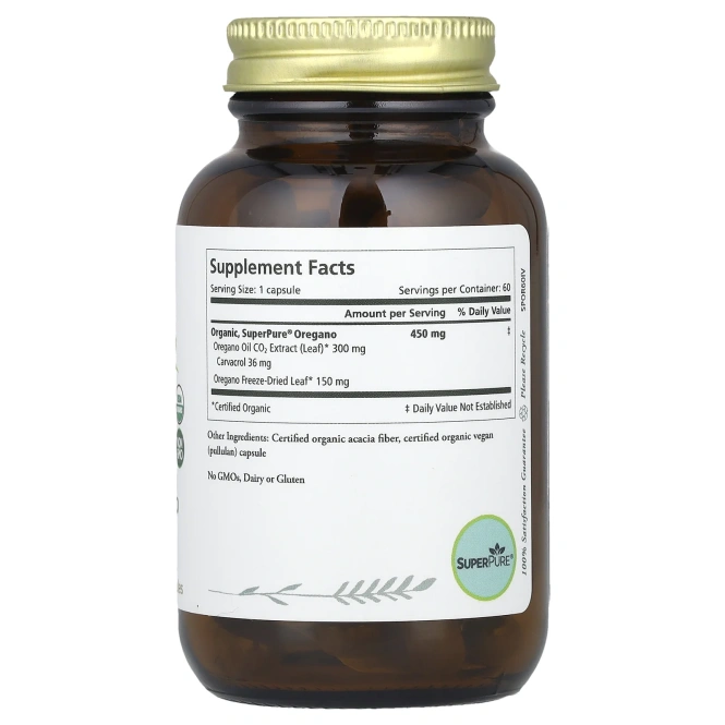 Pure Synergy, SuperPure® орегано, 60 капсул