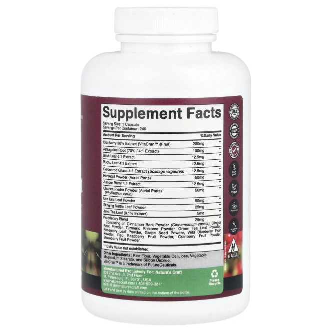 Nature's Craft, Поддержка почек, 240 капсул