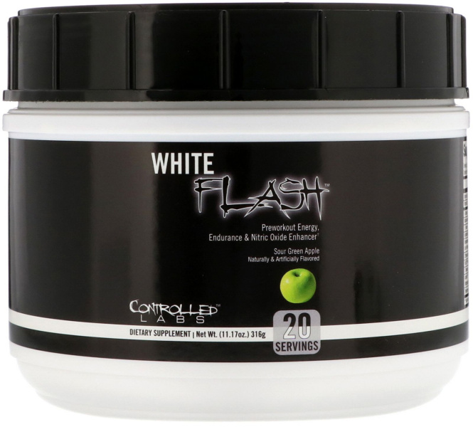 Controlled Labs, Белая вспышка, кислое зеленое яблоко, 316 г