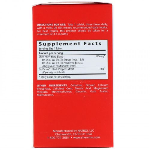 Natrol, Шен Мин, питательное средство для волос, оригинальная формула, 90 таблеток