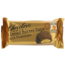 Chocolove, Чашечки с миндалевым маслом, темный шоколад, 12 упаковок по 2 чашечки, 1,2 унции (34 г) каждая