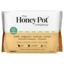 The Honey Pot Company,  Хлопковые прокладки с крыльями на травах, прокладки от органического недержания, 20 шт.