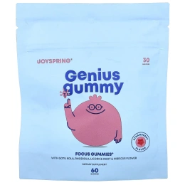 JoySpring, Genius, жевательные мармеладки, со вкусом клубники, 60 жевательных конфет