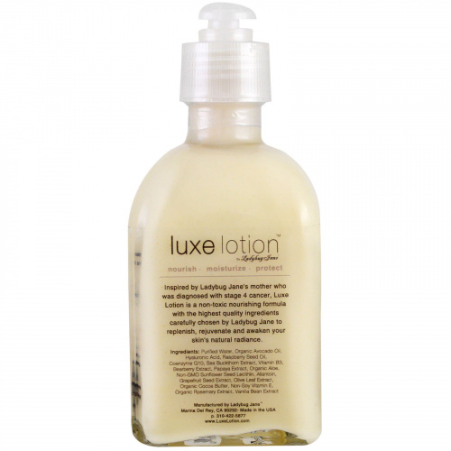 Luxe Beauty, Luxe Lotion, Роскошное увлажняющее средство для лица, тела и рук, ваниль, 8,5 жидких унций (251 мл)