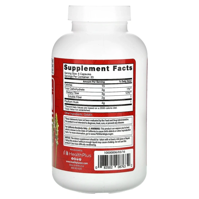 Health Plus, Очищение кишечника, One, 625 мг, 200 капсул