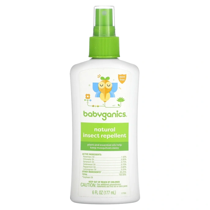 Babyganics, Натуральный репеллент от насекомых, 177 мл (6 жидк. унц.)