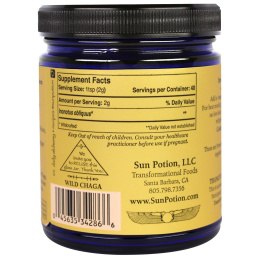 Sun Potion, Порошок из Натуральных Грибов Чага, Обработанных в Сыром Виде, 2,8 унции (80 г)