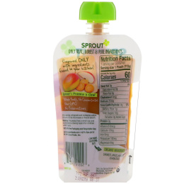 Sprout Organic, Детское питание, этап 2, морковь, яблоко, манго, 113 г