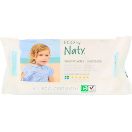 Naty, Салфетки для чувствительной кожи, без запаха, 56 салфеток