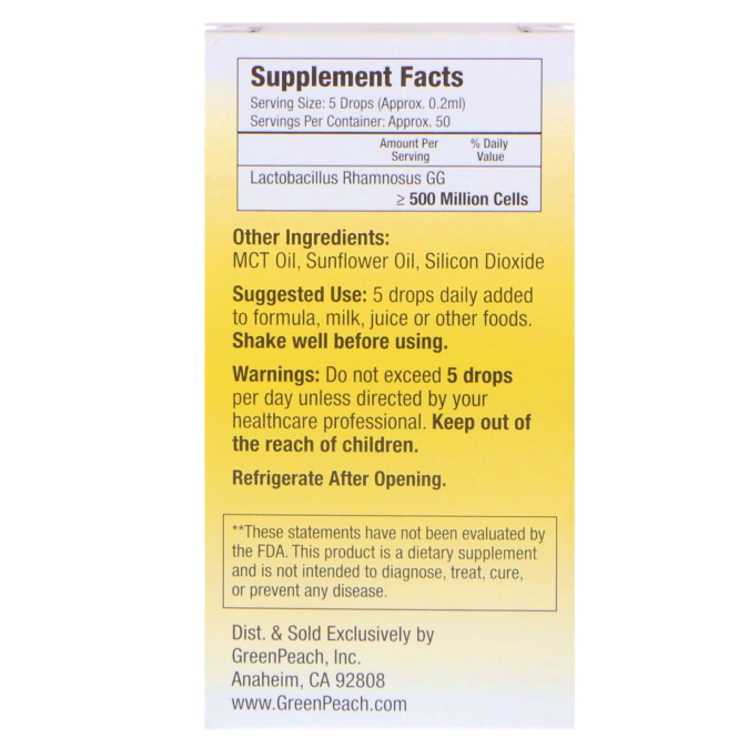 GreenPeach, Infants Probiotic, 0.34 fl oz (10 ml)