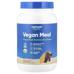 Nutricost, Organic Vegan Meal, шоколад PB, 1763 г (3,9 фунта)