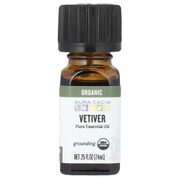 Aura Cacia, Органический ветивер, 0,25 ж. унц. (7,4 мл)